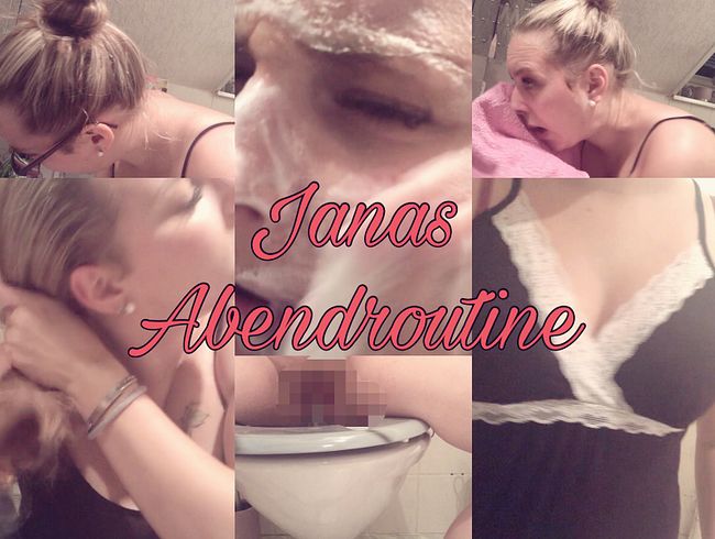 s*xyJanaHot Porno Video: Janas Abendroutine nach dem Cam